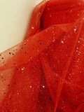 60 Inch Wide Glitter Mesh Sequins Tulle Fabric By Yard Craft Decoration Wedding"