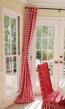 Checkered Panel Drape Gingham Buffalo Polyester Picnic Checker Window Curtain"