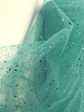 60 Inch Wide Glitter Mesh Sequins Tulle Fabric By Yard Craft Decoration Wedding"