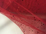 60 Inch Wide Glitter Mesh Sequins Tulle Fabric By Yard Craft Decoration Wedding"