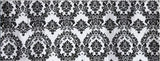 20 Yards Black White Flocking Damask Taffeta Velvet  Fabric 58" Flocked Decor"