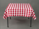 5 pack 54" x 54" Square Overlay checkered Tablecloth 100% polyester Restaurant"