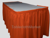 17' Ft. Polyester Pleated Table Set Skirt Skirting Trade Show 24 Colors Catering"