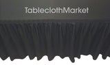 6' Fitted Polyester Single Pleated Table Skirting Cover W/top Topper 24 Colors
