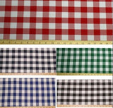 Checkered Fabric 60" Wide Gingham Buffalo Check Tablecloth Fabric By Yard Decor"