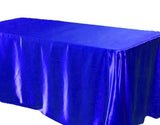 6 Pack 90x156" Rectangular Satin Tablecloth Wedding Party Catering"