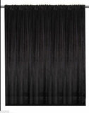Velvet Curtain Panel Drape 5W x 8H Black Home Theater Energy Efficient Curtain