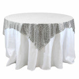 Sequin Overlay 60" × 60" Sparkly Shiny Tablecloth Design 4 COLORS WEDDING Party
