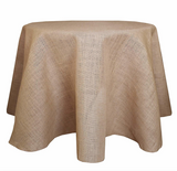 132" Round Natural Burlap Tablecloth Table Cover Wedding Party Catering"