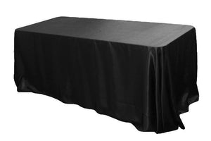 6 Pack 90x132" Rectangular Satin Tablecloth Wedding Party Catering"