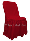 Chair Covers Pleated Polyester Wedding Party Decorations Folding Chair 24 Colors"