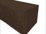 5' Ft. Fitted Polyester Table Cover Trade Show Booth Dj Event Tablecloth - Brown"