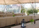 60" X 126" Natural Jute Burlap Rectangular Tablecloth Table Cover Wedding Party"