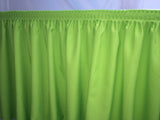 21' Polyester Pleated Table Set Skirt Skirting Trade Show Apple Green Catering"