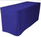 5' Ft. Fitted Polyester Table Cover Tablecloth Trade Show Booth Party Royal Blue"