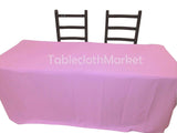 8' Ft Fitted Polyester Tablecloth Open Back Tablecover Trade Show Booth 24 Color"
