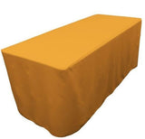 6' Ft. Fitted Polyester Table Cover Wedding Banquet Event Tablecloth 21 Colors"