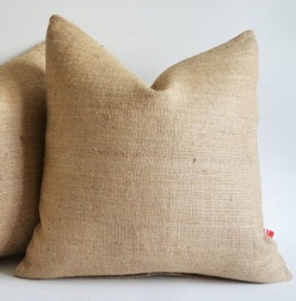Burlap Pillow Cover 12x 12 Inches Inch Rustic Decor