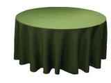 10 Pack 132" Inch Round Polyester Tablecloth 24 Color Table Cover Wedding Party"