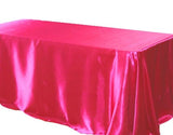 5 Pack 90x156" Rectangular Satin Tablecloth Wedding Party Catering"