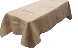 12 pack 60" x 126" Natural JUTE BURLAP RECTANGULAR TABLECLOTH Table Cover Party"