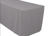 4' Ft. Fitted Polyester Table Cover Wedding Banquet Event Tablecloth 21 Colors"