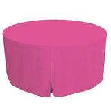 48 Inch Round Polyester Foldable Table Cover Tablecloth Trade Show 18 Color"