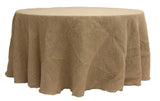 5 Pack 90" ROUND Natural BURLAP TABLECLOTH Table Cover Wedding Party Catering"