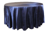 132" Inch Round Satin Tablecloth 21 Colors Table Cover Wedding Banquet Catering"