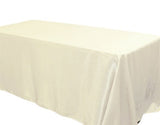 6 Pack 90x132" Rectangular Satin Tablecloth Wedding Party Catering"