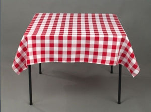 10 pack 54" x 54" Square Overlay checkered Tablecloth 100% polyester Restaurant"