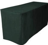 8' Ft. Fitted Polyester Table Cover Trade Show Booth Dj Tablecloth Hunter Green"