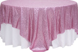 Sequin Overlay 54" × 54" Sparkly Shiny Tablecloth Design 4 Colors Wedding Party"