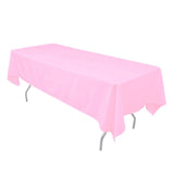 5 Pack 60"×126" Seamless 100% Polyester Tablecloths 25 Colors Wholesale Wedding"