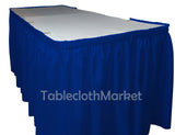 14' Ft Royal Blue Polyester Pleated Table Skirt Skirting  Show Catering Dj"