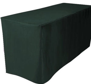 6' Ft. Fitted Polyester Table Cover Trade Show Booth Dj Tablecloth Hunter Green"