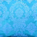 Aqua Blue Grey Flocking Damask Taffeta Velvet Fabric 58" Decor 3d"