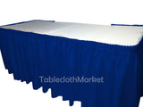 17' Ft. Polyester Pleated Table Set Skirt Skirting Trade Show 24 Colors Catering"