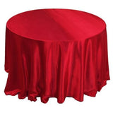 12 Pack 132" Inch Round Satin Tablecloth 21 Colors Table Cover Wedding Banquet"