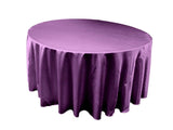 132" Inch Round Polyester Tablecloth 24 Color Table Cover Wedding Banquet"