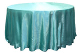 5 Pack 132" Inch Round Satin Tablecloth 21 Colors Table Cover Wedding Banquet"