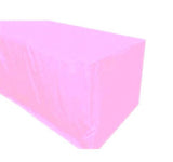 5' Ft. Fitted Polyester Table Cover Tablecloth Trade Show Booth Party Light Pink"