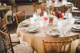 Burlap Overlay 72" × 72" 100% Natural Jute Tablecloths Table Covers Wedding Big"