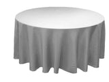 12 Pack 120" Inch Round Polyester Tablecloth 24 Color Table Cover Wedding Party"