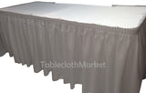 Polyester Pleated Table Set Skirt Skirting Catering Trade Show Dj Set Up Kit"