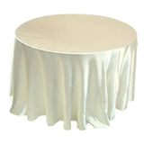 132" Inch Round Satin Tablecloth 21 Colors Table Cover Wedding Banquet Catering"