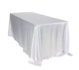 10 Pack 90x132" Rectangular Satin Tablecloth Wedding Party Catering"