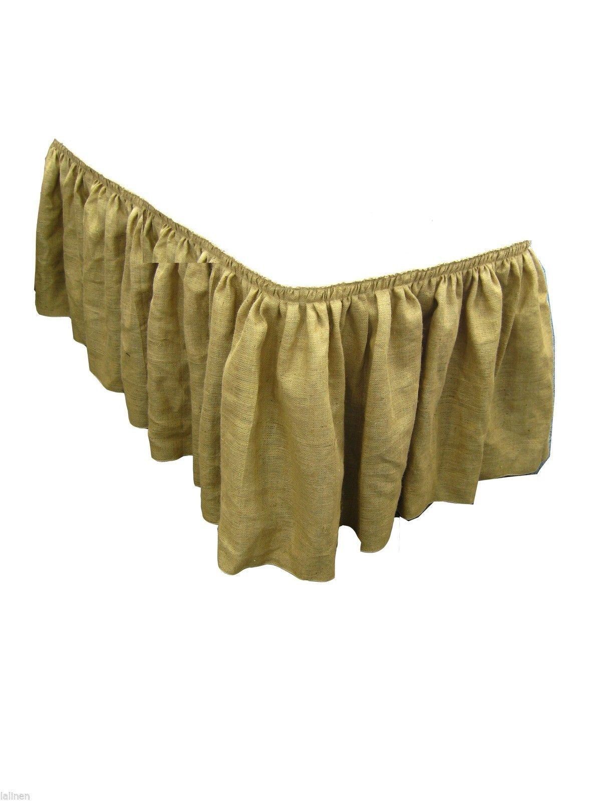 Burlap Table Skirt 14' Skirting Wedding 100% Natural Jute