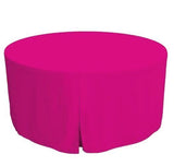 48 Inch Round Polyester Foldable Table Cover Tablecloth Trade Show 18 Color"