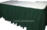 Polyester Pleated Table Set Skirt Skirting 21' Ft  + Clip + Topper Media Day"